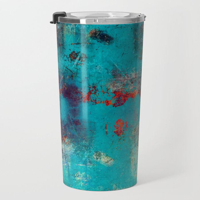 Aztec Turquoise Stone Abstract Texture Design Art Travel Mug Gallery Image 3