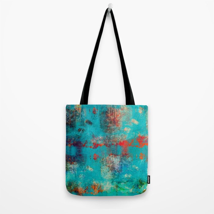 Aztec Turquoise Stone Abstract Texture Design Art Tote Bag Gallery Image 2