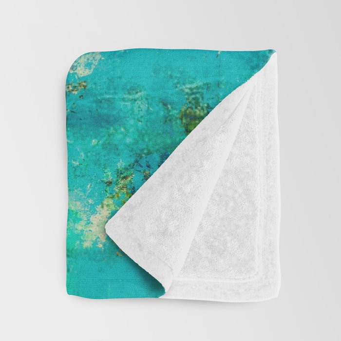 Aztec Turquoise Stone Abstract Texture Design Art Throw Blanket Gallery Image 3