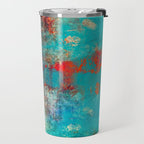 Aztec Turquoise Stone Abstract Texture Design Art Travel Mug Gallery Image 2