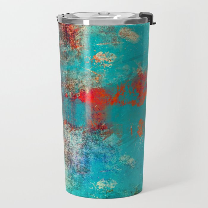 Aztec Turquoise Stone Abstract Texture Design Art Travel Mug Gallery Image 2