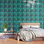 Aztec Turquoise Stone Abstract Texture Design Art Wallpaper Gallery Image 3