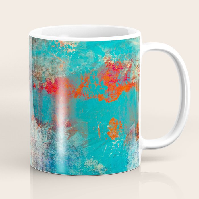 Aztec Turquoise Stone Abstract Texture Design Art Coffee Mug Gallery Image 1