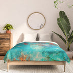 Aztec Turquoise Stone Abstract Texture Design Art Comforter Gallery Image 3
