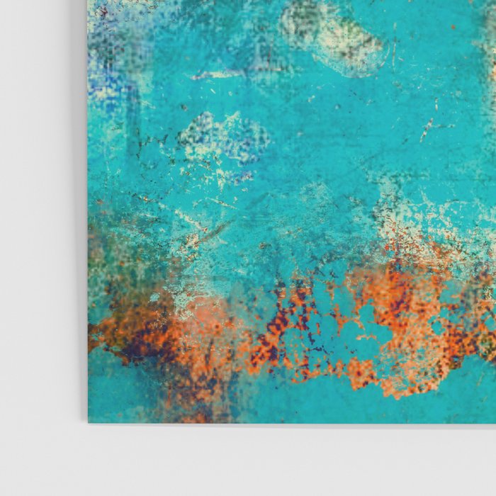 Aztec Turquoise Stone Abstract Texture Design Art Poster Gallery Image 3