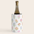 Delicate Hand-Drawn Pastel Floral Meadow Wildflowers  Wine Chiller Gallery Image 1