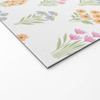 Delicate Hand-Drawn Pastel Floral Meadow Wildflowers  Welcome Mat Gallery Image 2