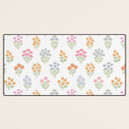 Delicate Hand-Drawn Pastel Floral Meadow Wildflowers  Desk Mat Gallery Image 3