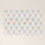 Delicate Hand-Drawn Pastel Floral Meadow Wildflowers  Welcome Mat Gallery Image 1