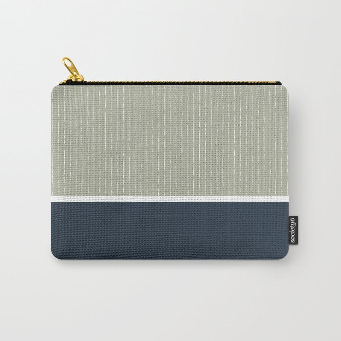 Linen Sage & Navy Carry All Pouch Gallery Image 1