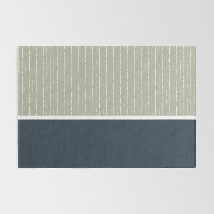 Linen Sage & Navy Rug Gallery Image 2