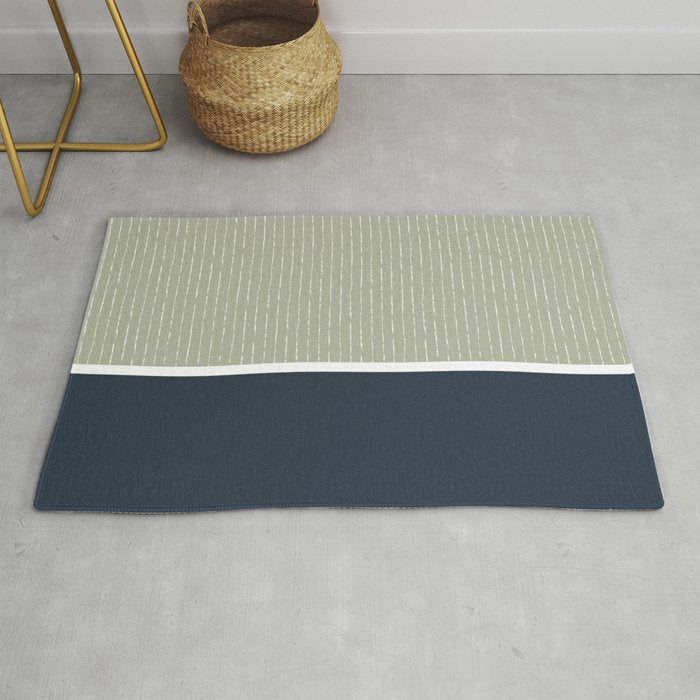 Linen Sage & Navy Rug Gallery Image 1
