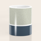Linen Sage & Navy Coffee Mug Gallery Image 4