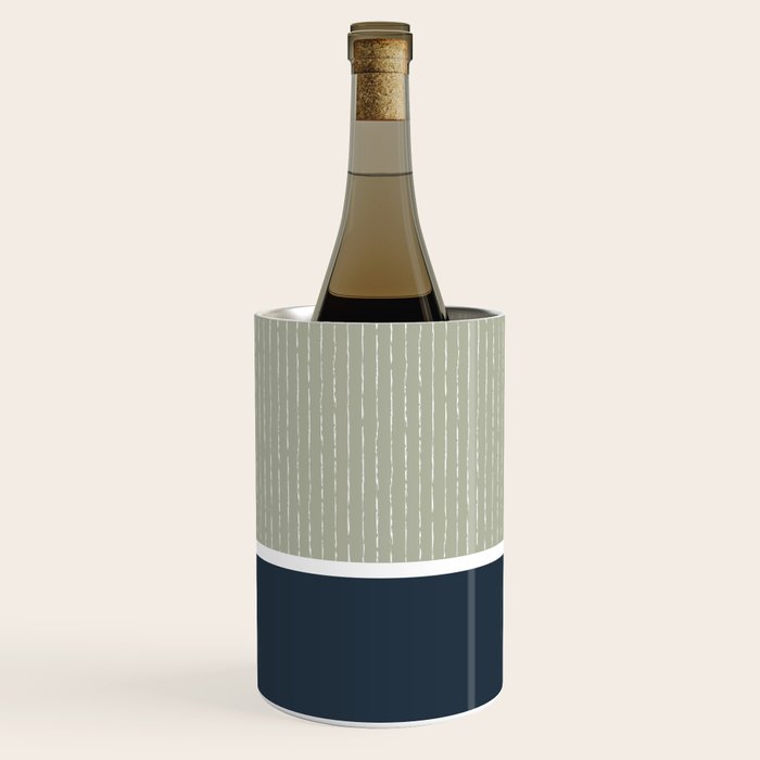 Linen Sage & Navy Wine Chiller Gallery Image 1