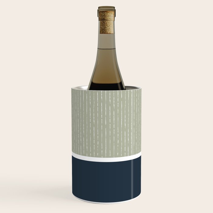 Linen Sage & Navy Wine Chiller Gallery Image 3