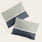 Linen Sage & Navy Pillow Sham Gallery Image 3
