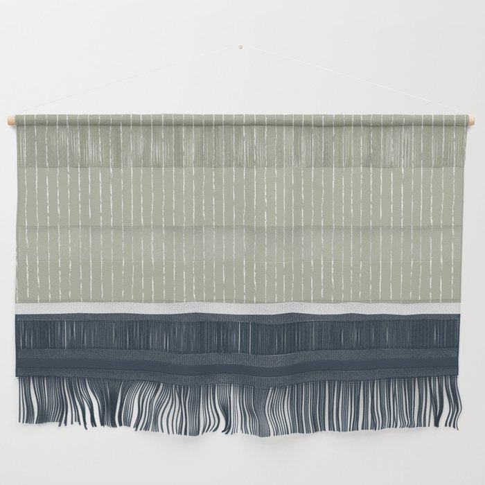 Linen Sage & Navy Wall Hanging Gallery Image 1