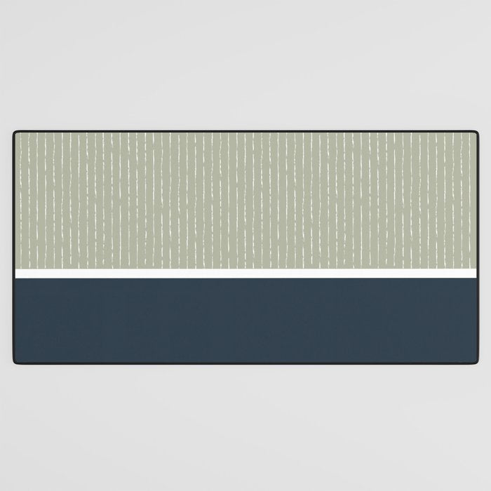 Linen Sage & Navy Desk Mat Gallery Image 3