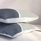 Linen Sage & Navy Pillow Sham Gallery Image 3