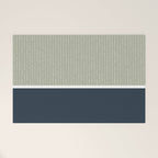 Linen Sage & Navy Welcome Mat Gallery Image 1