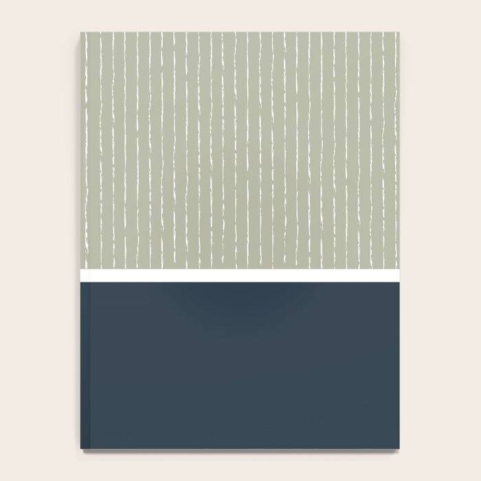 Linen Sage & Navy Notebook Gallery Image 4