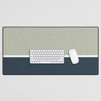 Linen Sage & Navy Desk Mat Gallery Image 1