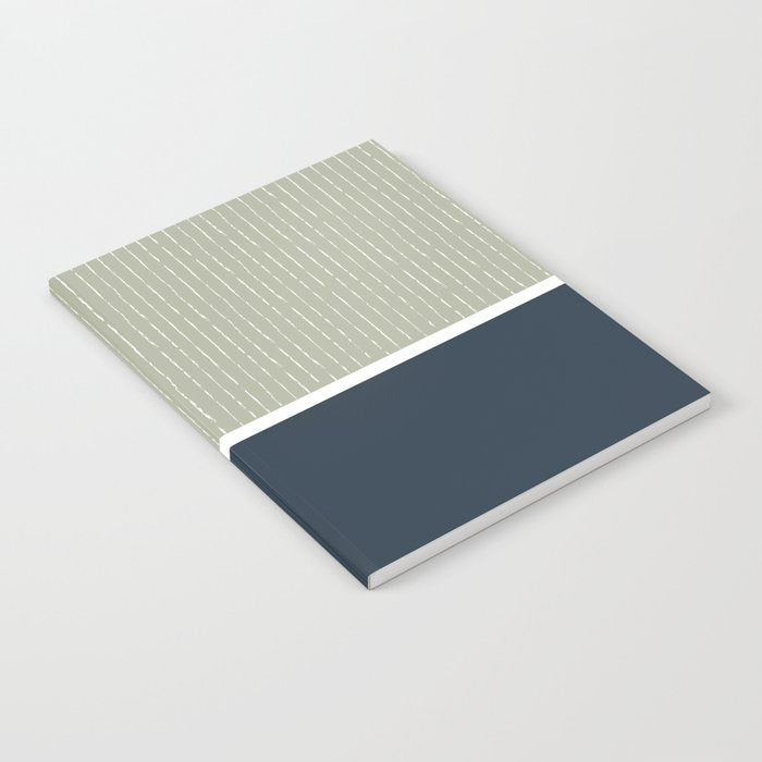 Linen Sage & Navy Notebook Gallery Image 2