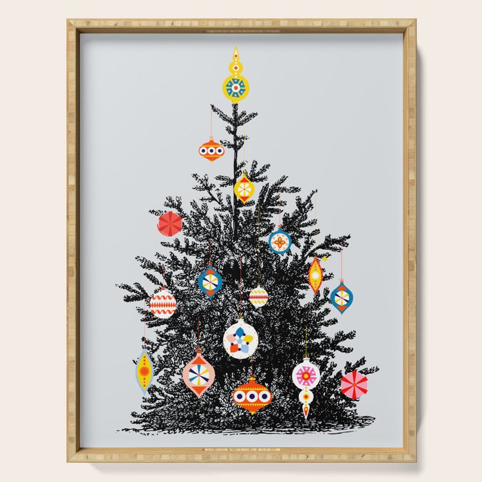 Decorated christmas tree Serving Tray Gallery Image 1