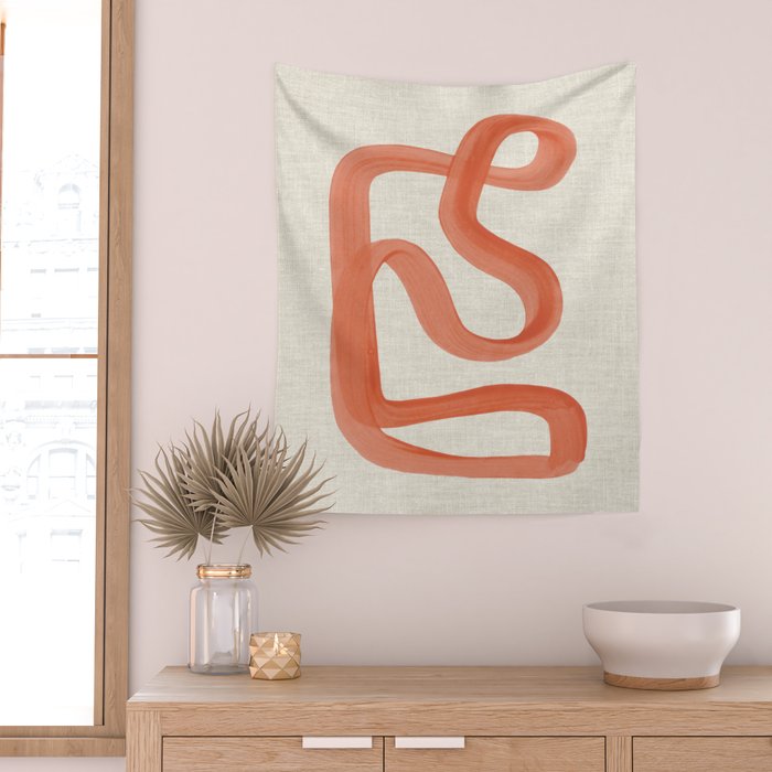 Orange Goes Around Wall Tapestry Gallery Image 2