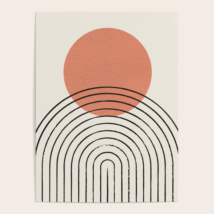 Orange Sun Mid-Century Full Poster Gallery Image 4