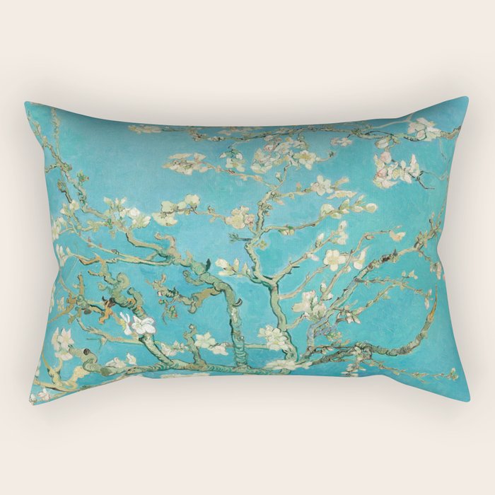 Van Gogh Almond Blossoms Painting Rectangular Pillow Gallery Image 1