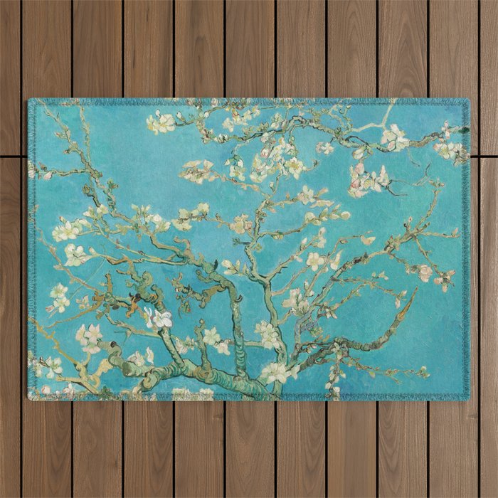 Van Gogh Almond Blossoms Painting Outdoor Rug Gallery Image 1