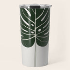 Split Philodendron Leaf Illustration Travel Mug Gallery Image 1