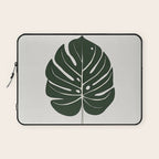 Split Philodendron Leaf Illustration Laptop Sleeve Gallery Image 1