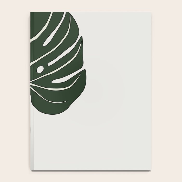 Split Philodendron Leaf Illustration Notebook Gallery Image 4