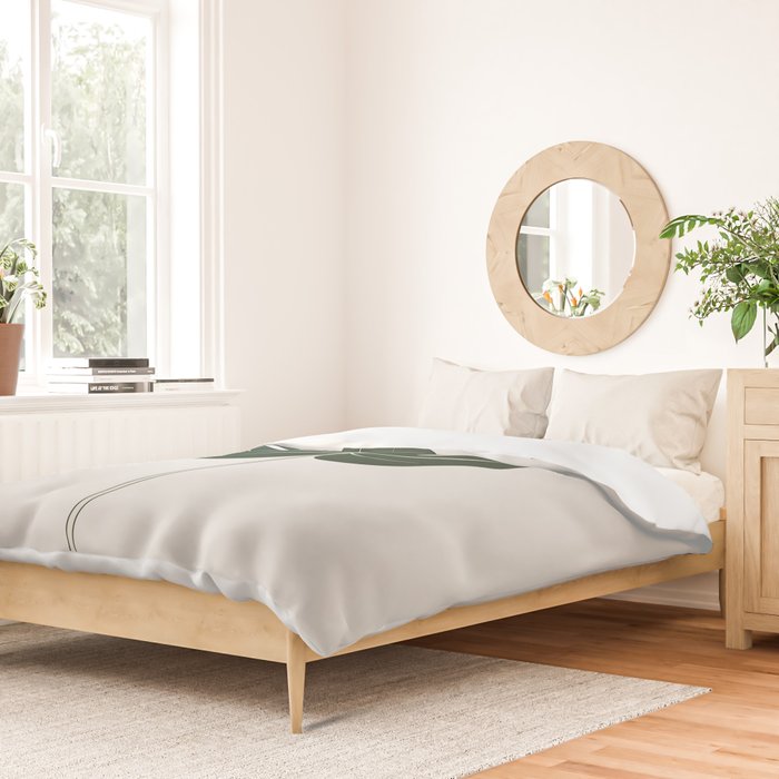 Split Philodendron Leaf Illustration Duvet Cover Gallery Image 2