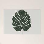 Split Philodendron Leaf Illustration Welcome Mat Gallery Image 1