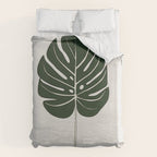 Split Philodendron Leaf Illustration Duvet Cover Gallery Image 6