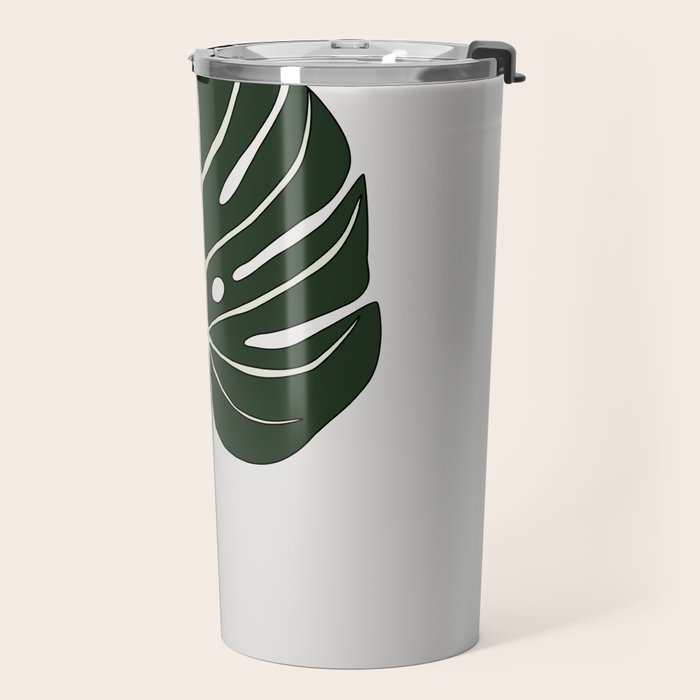Split Philodendron Leaf Illustration Travel Mug Gallery Image 2