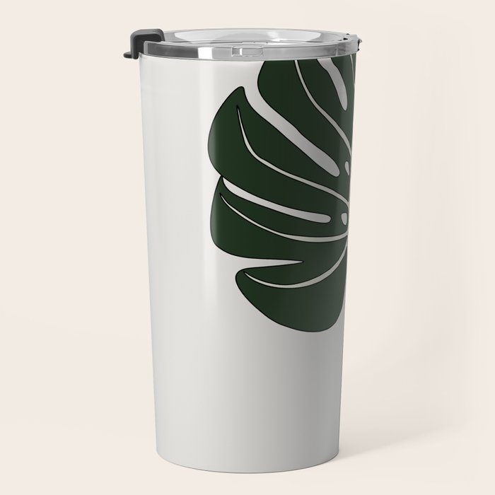 Split Philodendron Leaf Illustration Travel Mug Gallery Image 3