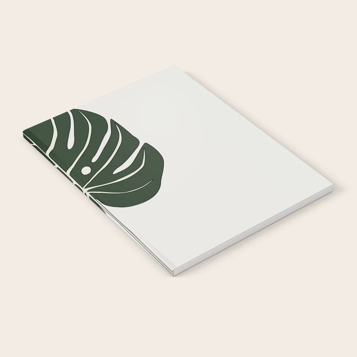 Split Philodendron Leaf Illustration Notebook Gallery Image 2
