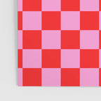 Pink Checkered And Red Bright Modern Shape Geometric Pattern Poster Gallery Image 3