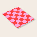 Pink Checkered And Red Bright Modern Shape Geometric Pattern Notebook Gallery Image 2