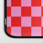 Pink Checkered And Red Bright Modern Shape Geometric Pattern Laptop Sleeve Gallery Image 3