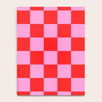 Pink Checkered And Red Bright Modern Shape Geometric Pattern Notebook Gallery Image 4