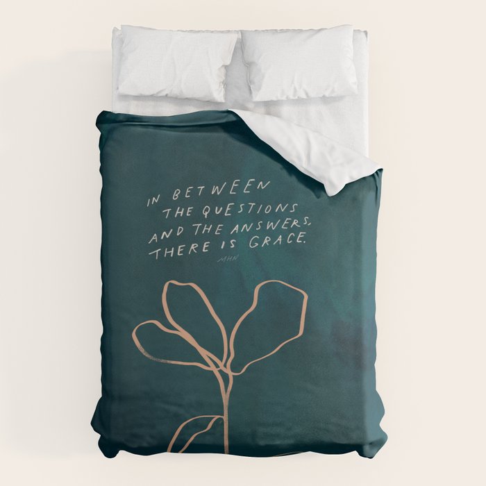 "In Between The Questions And The Answers, There Is Grace." Duvet Cover Gallery Image 1