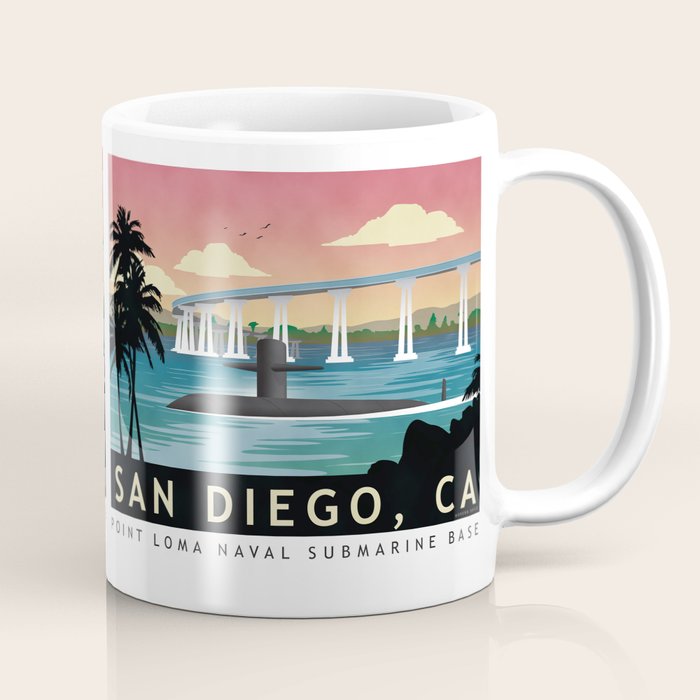 San Diego, CA - Submarine Homeport Coffee Mug Gallery Image 1