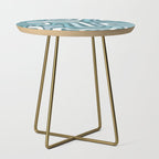 Mid century modern abstract retro blue swirls Side Table Gallery Image 1