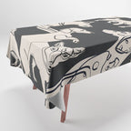Minimal Abstract Dogs Art 1 Tablecloth Gallery Image 1
