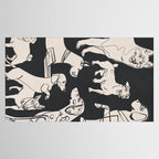 Minimal Abstract Dogs Art 1 Tablecloth Gallery Image 2